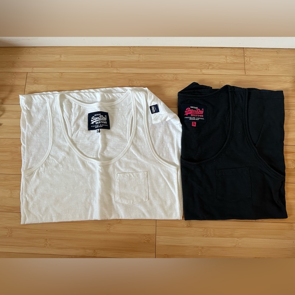 Two SuperDry tank tops